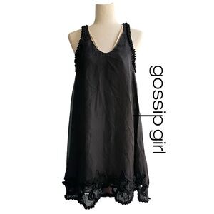 3.1 Phillip Lim Black Dress Ribbon Rosette beaded details  sleeveless Shift 4